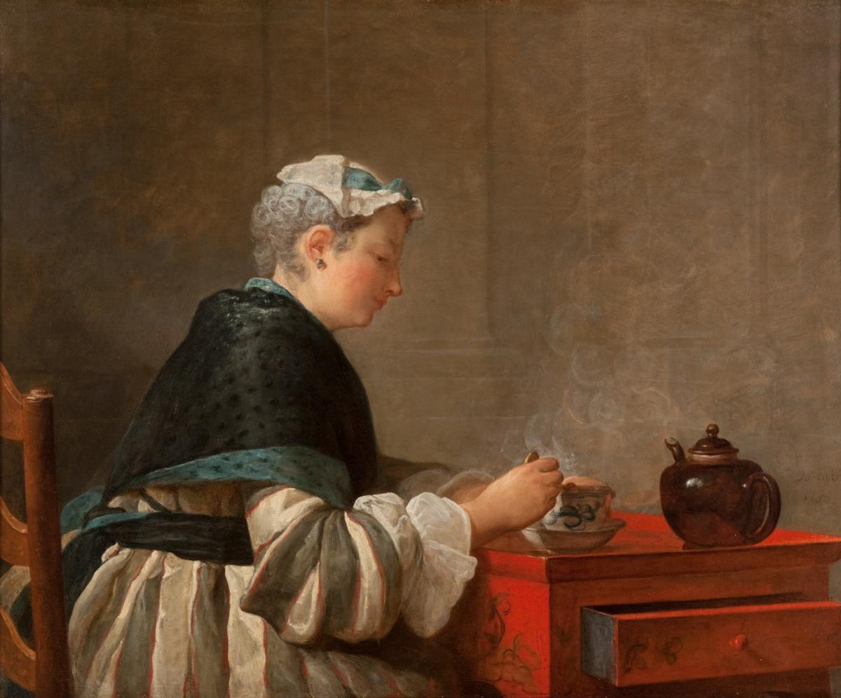 A Lady Taking Tea, Jean-Siméon Chardin, 1735