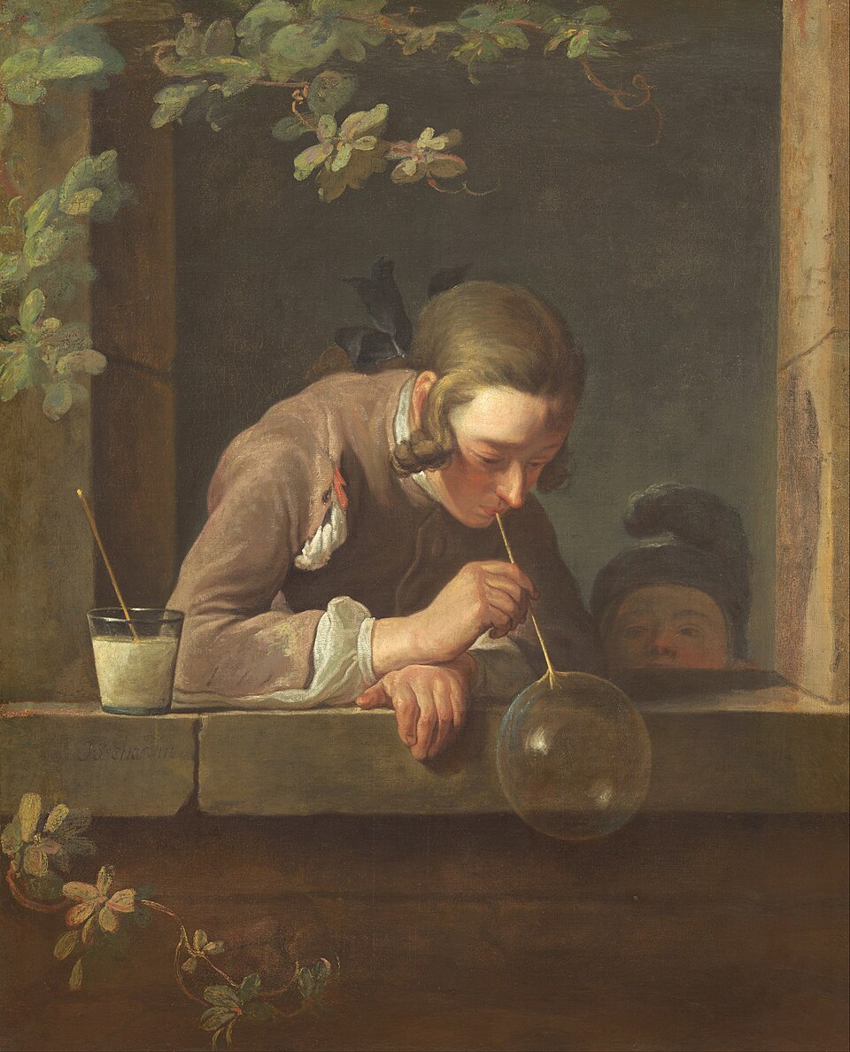 Soap Bubbles, Jean-Siméon Chardin, c. 1734