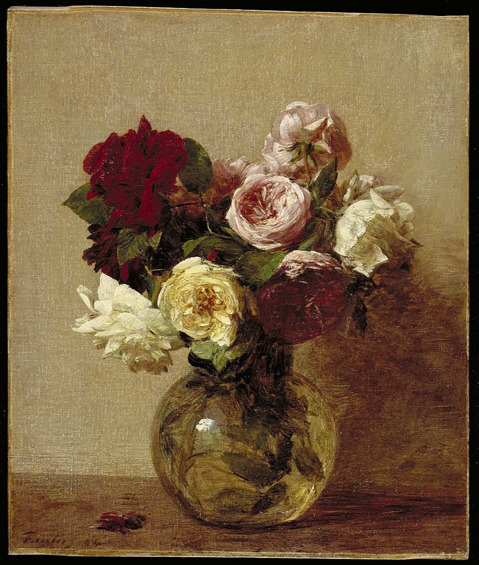 Roses, Fantin-Latour, 1885
